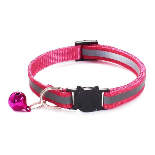 Reflective Dog Collar Pet Cat Puppy Nylon Collar with Bell Neck Adjustable Reflective Dog Collar Pet Cat Puppy Nylon Collar with Bell Neck Adjustable